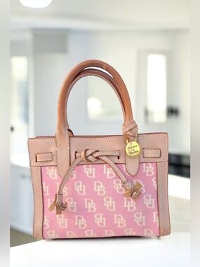 Dooney & Bourke Alto Vintage Mini Bag Signature Pink Handbag